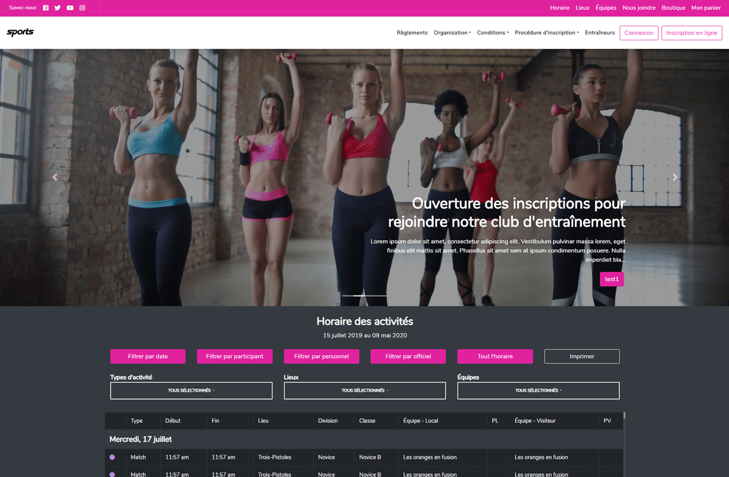Un site Web personnalisé aux couleurs de votre organisation